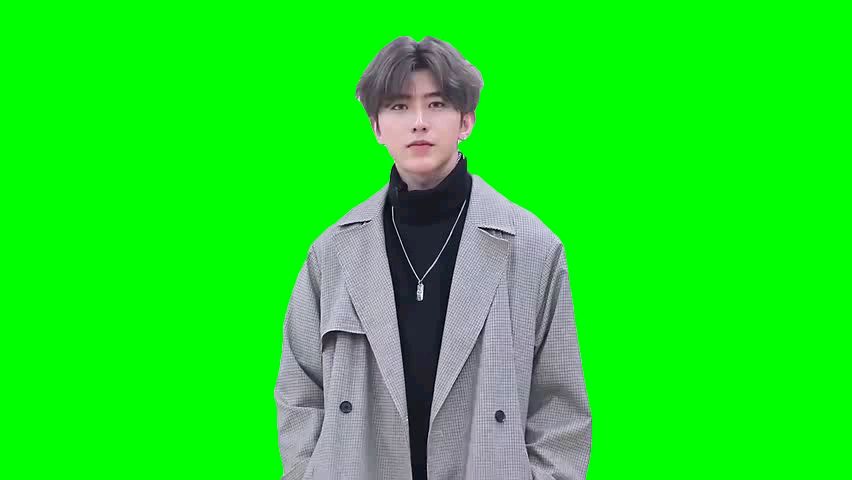 蔡徐坤打篮球绿幕素材
